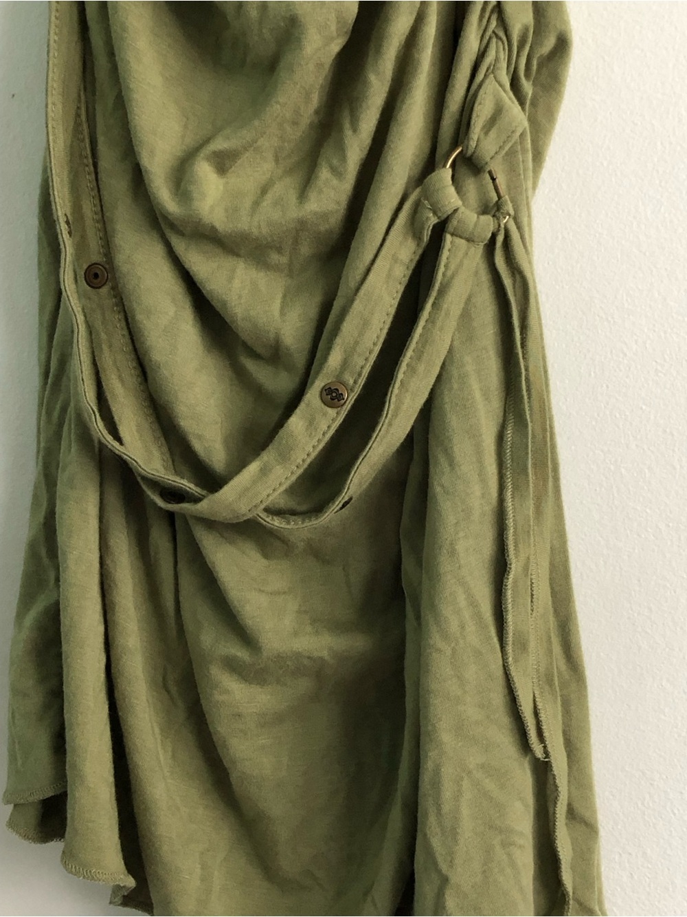 Y2K Gypsy Forest Fairy Boho Nomads Bamboo Hemp Strappy Asymmetrical Pixie Dress - Picture 16 of 16